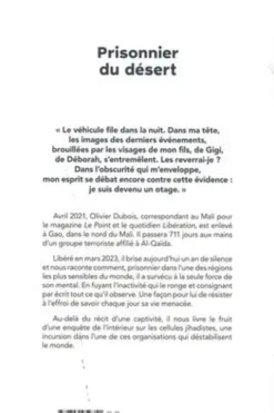 Prisonnier du désert. 711 jours aux mains d'Al-Qaïda, Olivier Dubois