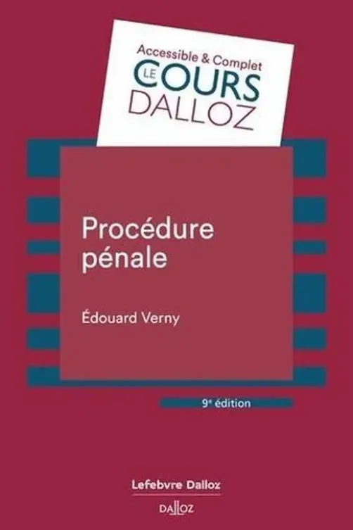 Procédure pénale. 9e édition, Edouard Verny