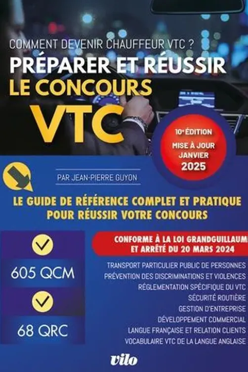 Préparer et réussir le concours VTC. Edition 2025, Jean-Pierre Guyon