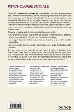 Psychologie sociale. Cours, méthodologie, entraînement, 2e édition actualisée, Fabien Girandola