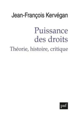 Puissance des droits. Théorie, histoire, critique, Jean-François Kervégan