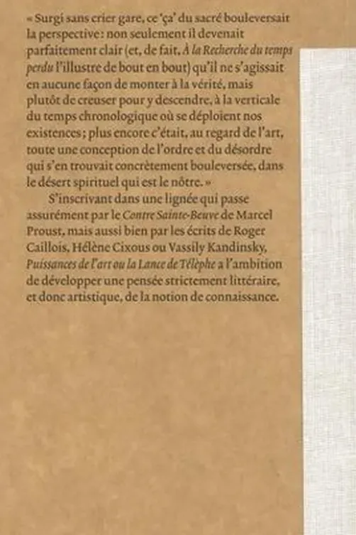 Puissances de l'art ou la Lance de Télèphe, Bertrand Leclair