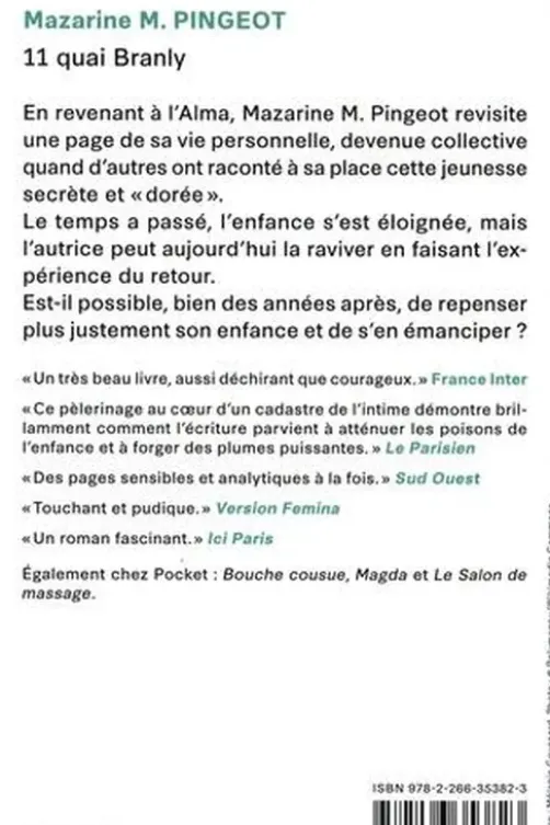 11 quai Branly, Mazarine M. Pingeot