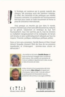 Qui veut la peau des écolos. Enquête sur les dessous de l'écolobashing, Danièle Boone