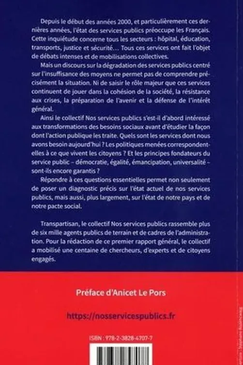 Rapport sur l'état des services publics, Equateurs