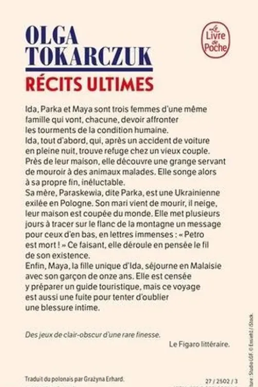 Récits ultimes, Olga Tokarczuk