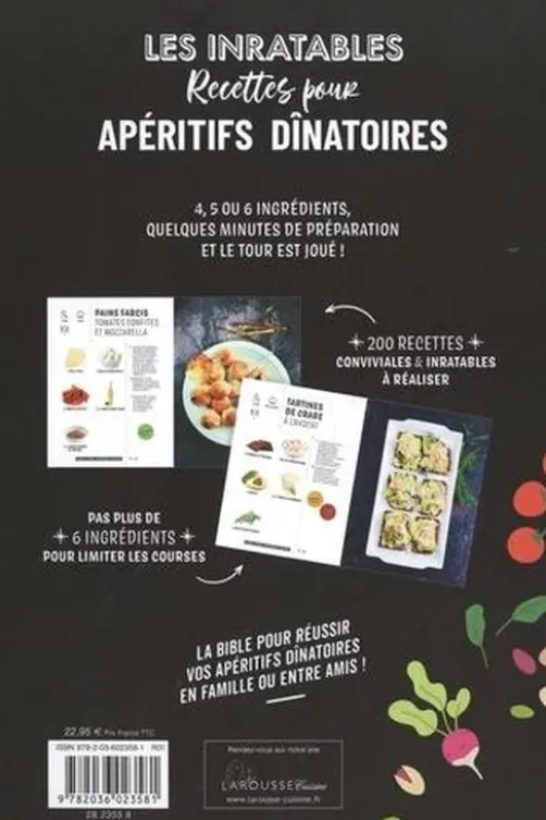 Recettes pour apéritifs dînatoires, Larousse