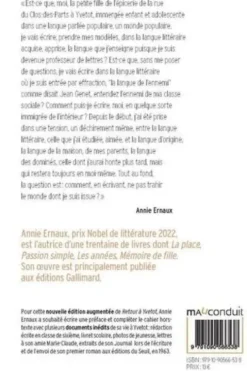 Retour à Yvetot, Annie Ernaux