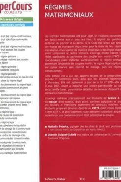 Régimes matrimoniaux. 8e édition, Nathalie Peterka