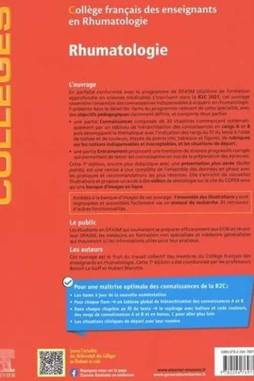 Rhumatologie. Réussir son DFASM, 7e édition, Hubert Marotte