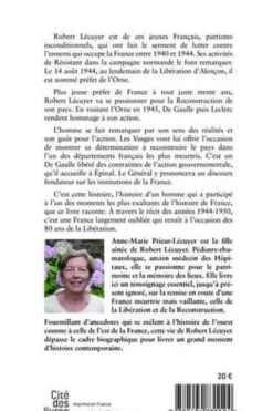Robert Lécuyer, un préfet de la libération. 1944-1950, Anne-Marie Prieur-Lécuyer
