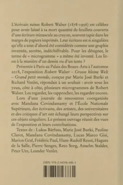 Robert Walser. Grosse Kleine Welt - Grand petit monde, Marie-José Burki
