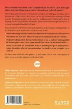 Réussir sa prise de poste en 7 étapes. Comprendre la culture managériale, connaître ses droits et consolider son intégration, Didier Durandy