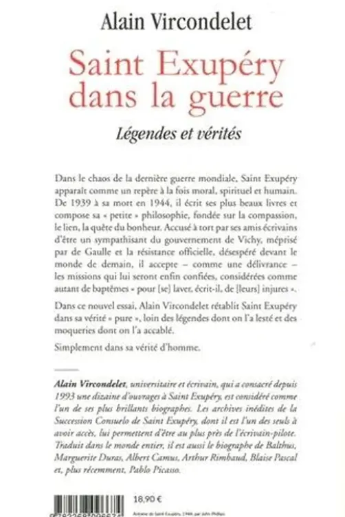Saint Exupéry dans la guerre, Alain Vircondelet