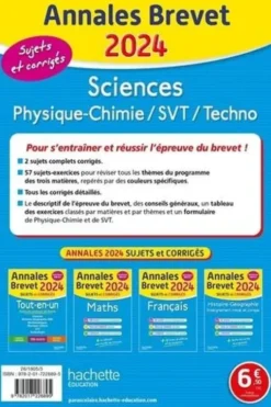 Sciences Physique-chimie/SVT/Techno 3e. Sujets & corrigés, Edition 2024, Sébastien Dessaint