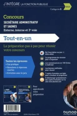Secrétaire administratif et SAENES externe, interne, 3e concours, catégorie B. Tout-en-un, Edition 2023, Sylvie Beyssade