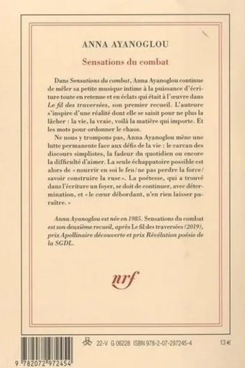 Sensations du combat, Anna Ayanoglou