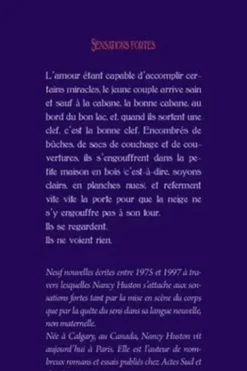 Sensations fortes, Nancy Huston