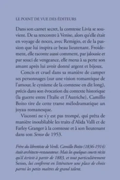 Senso. Carnet secret de la comtesse Livia, Camillo Boito
