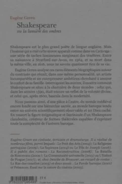 Shakespeare ou la lumière des ombres. Un portrait subjectif, Eugène Green