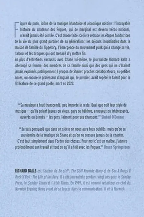 Shane MacGowan. Ou Le credo de la fureur, Richard Balls