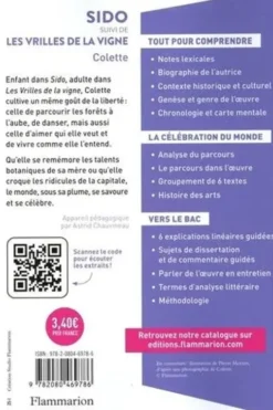 Sido suivi de Les Vrilles de la vigne. Bac général + Techno, Colette