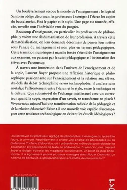 Socrate à Santorin. La technologie peut-elle tuer la pédagogie ? 1e édition, Laurent Boyer