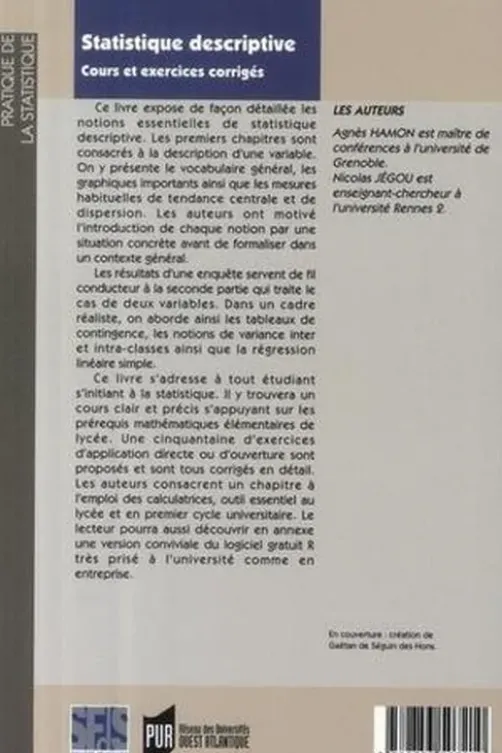 Statistique descriptive, Agnès Hamon