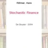 Stochastic Finance, Hans Föllmer