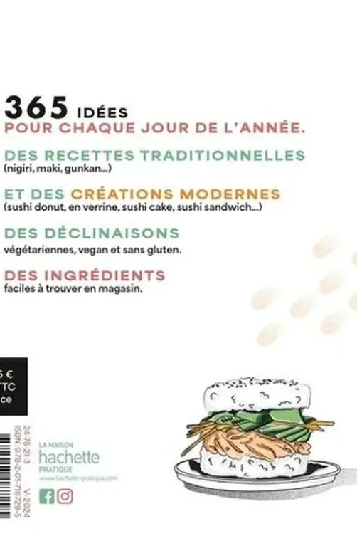 365 sushis & makis. Une idée pour chaque jour de l'année, Hachette