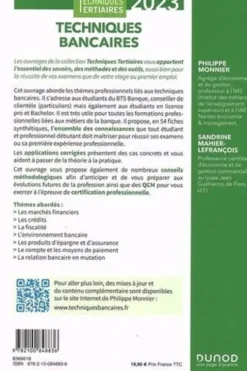Techniques bancaires. Edition 2023, Philippe Monnier