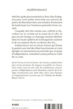 Terra Alta Tome 2 : Indépendance, Javier Cercas