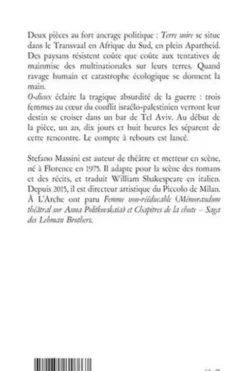 Terre noire. O-dieux, Stefano Massini