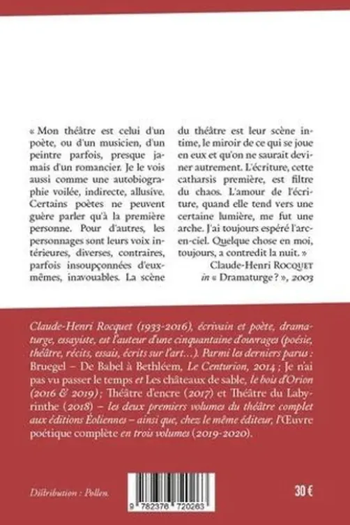 Theâtre complet / Claude-Henri Roquet Tome 3 : Théâtre du Souffle. Figures de l'Ancien Testament ; Figures de l'Evangile ; Frères humains, Claude-Henri Rocquet