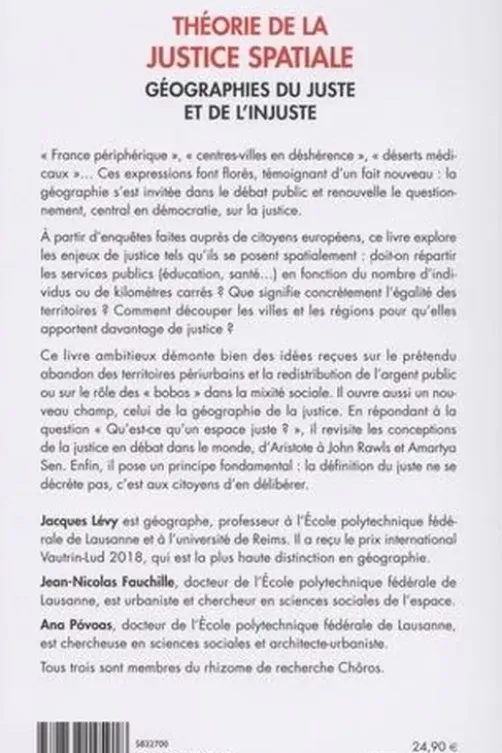 Théorie de la justice spatiale. Géographies du juste et de l'injuste, Jacques Lévy