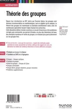 Théorie des groupes. Rappels de cours, exercices et problèmes corrigés, 2e édition, Jean Delcourt