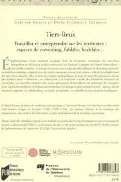 Tiers-lieux. Travailler et entreprendre sur les territoires : espaces de coworking, fablabs, hacklabs..., Gerhard Krauss