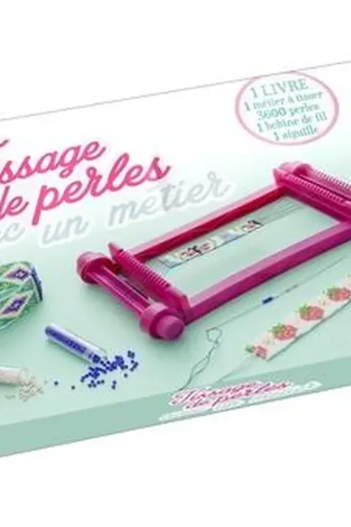 Tissage de perles avec un métier. Avec un métier à tisser, 3600 perles, 30m de fil et une aiguille, Emilie Ramon