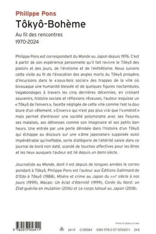 Tôkyô-Bohème. Au fil des rencontres, 1970-2024, Philippe Pons
