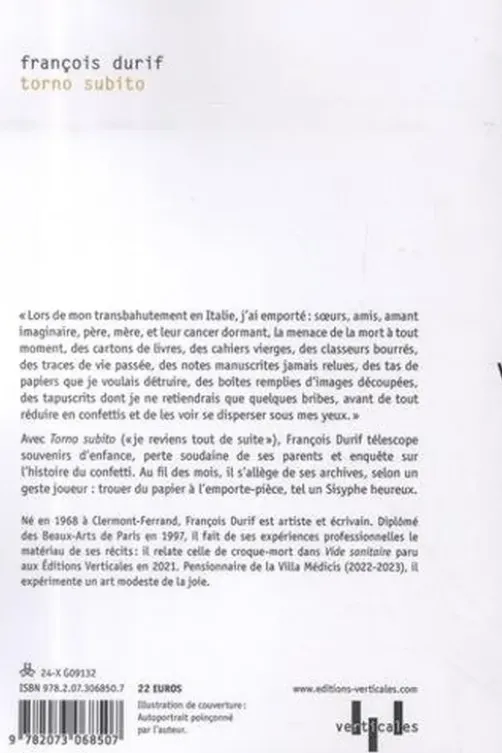 Torno subito, François Durif