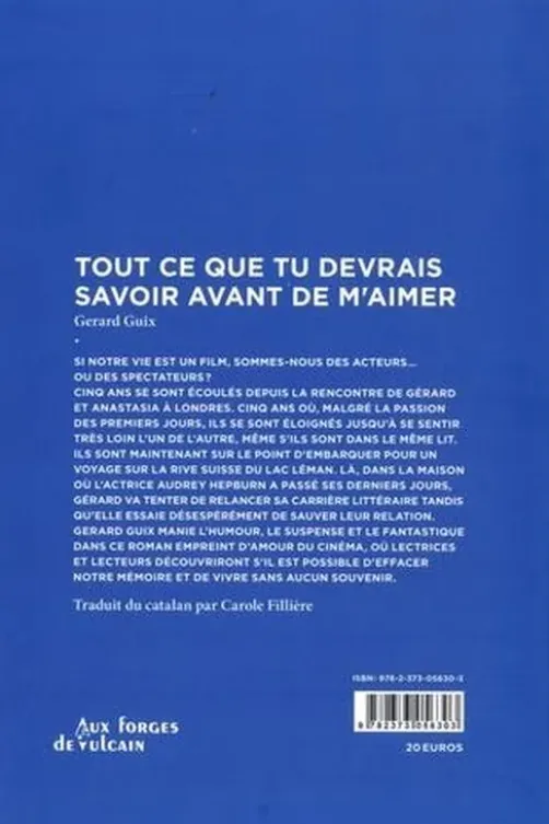 Tout ce que tu dois savoir avant de m'aimer, Gerard Guix