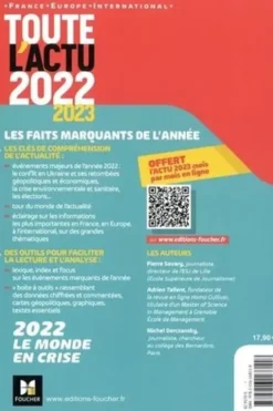 Toute l'actu. France, Europe, International, Edition 2022-2023, Pierre Savary