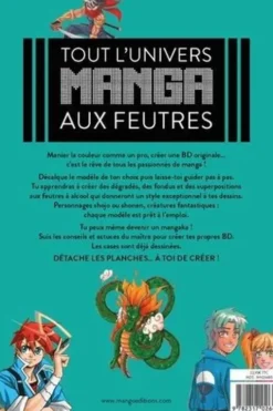 Tout l'univers manga aux feutres. 24 calques à taille réelle - 16 planches de BD prêtes à remplir, Van Huy Ta