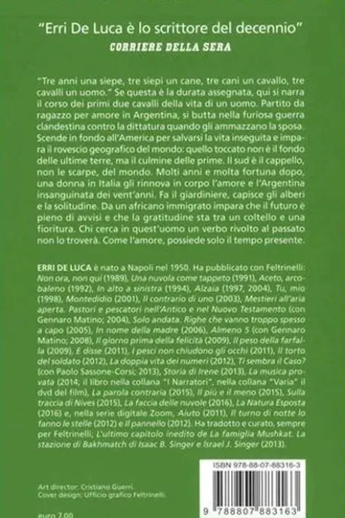 Tre cavalli. Edition en italien, Erri De Luca