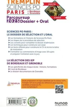 Tremplin Sciences Po Paris, Bordeaux, Grenoble. Parcoursup Dossier + Oral, Edition 2025, Florent Vandepitte