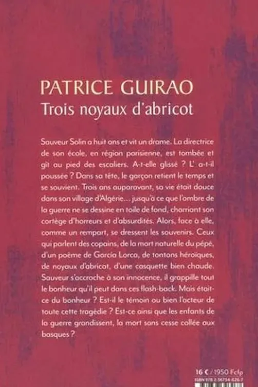 Trois noyaux d'abricot, Patrice Guirao