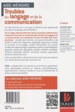 Troubles du langage et de la communication. L'orthophonie à tous les âges de la vie, 3e édition, Catherine Thibault