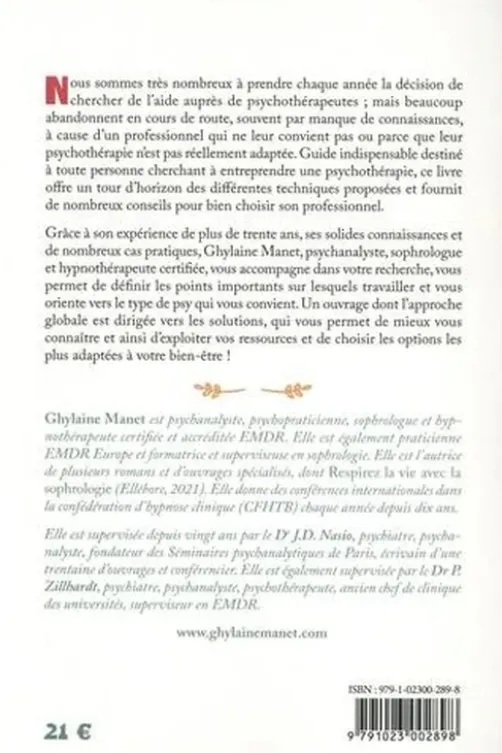 Trouvez la psychothérapie qui vous convient, Ghylaine Manet