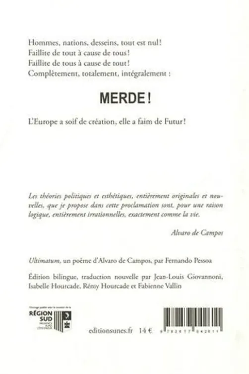 Ultimatum, Fernando Pessoa