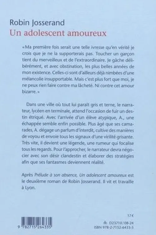 Un adolescent amoureux, Robin Josserand